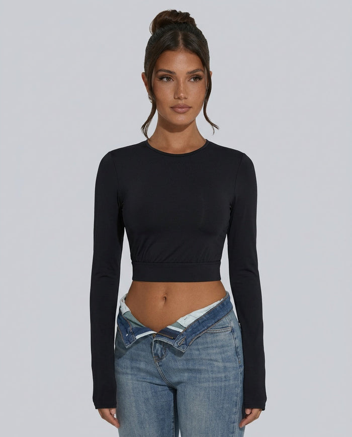 Women's Lightweight Sculpting Cropped Active Top