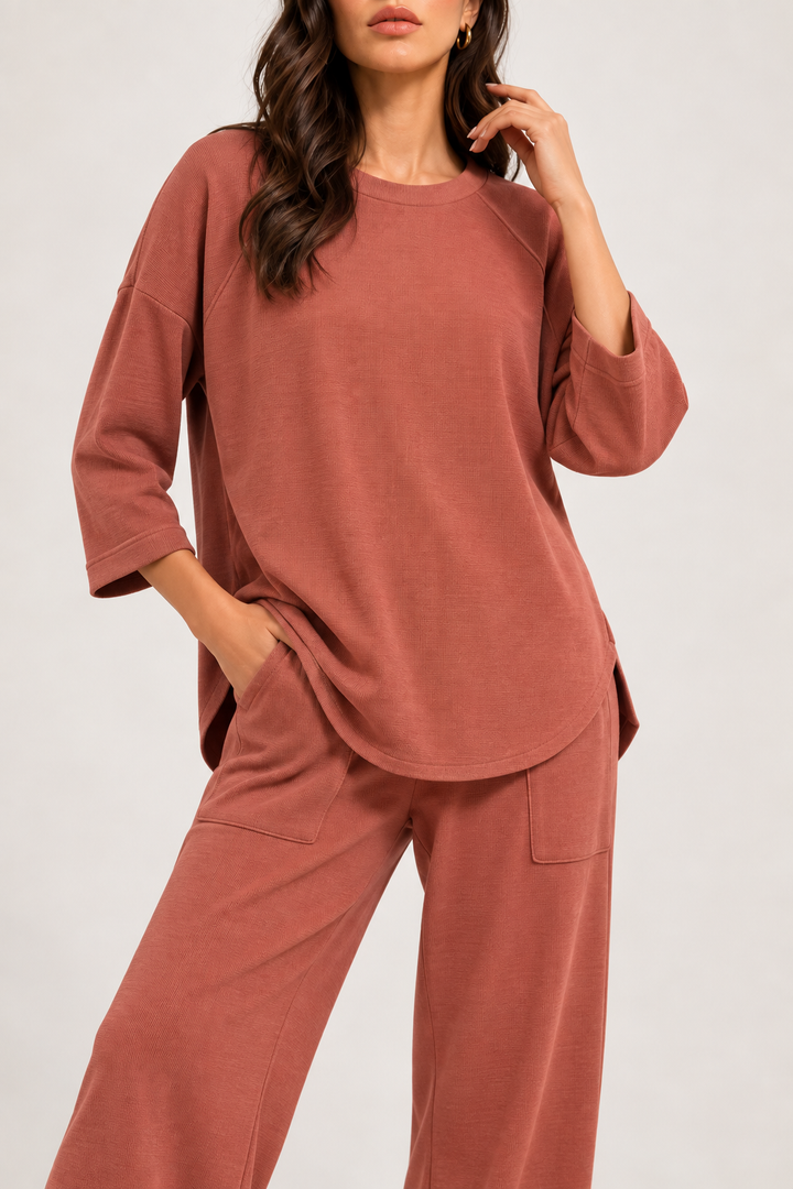 Women's Loose Fit Round Neck Spring Top