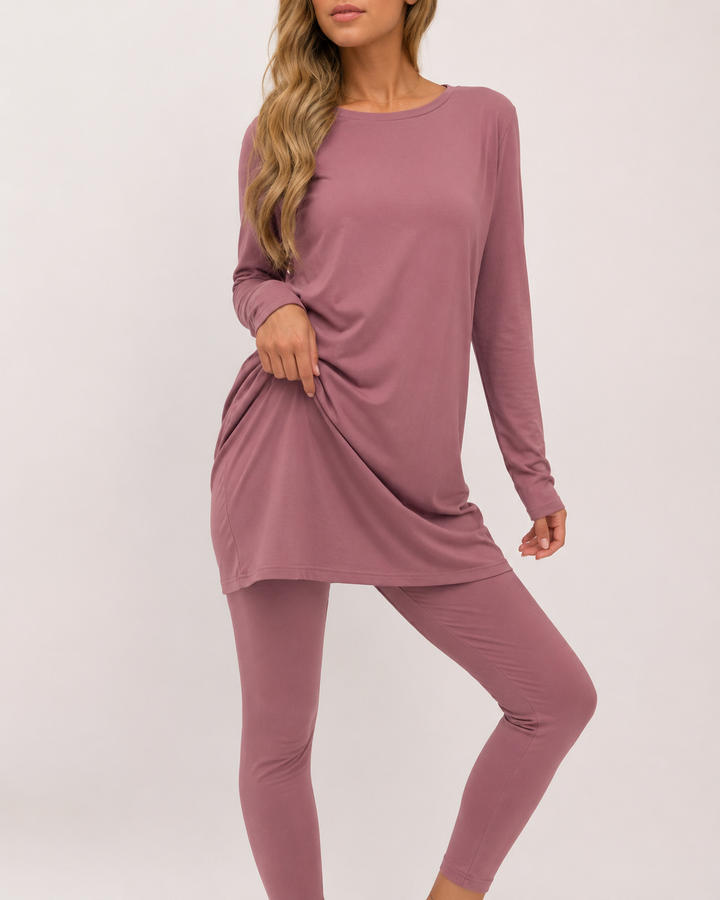 Women's Relaxed Long Sleeve Mini Dress