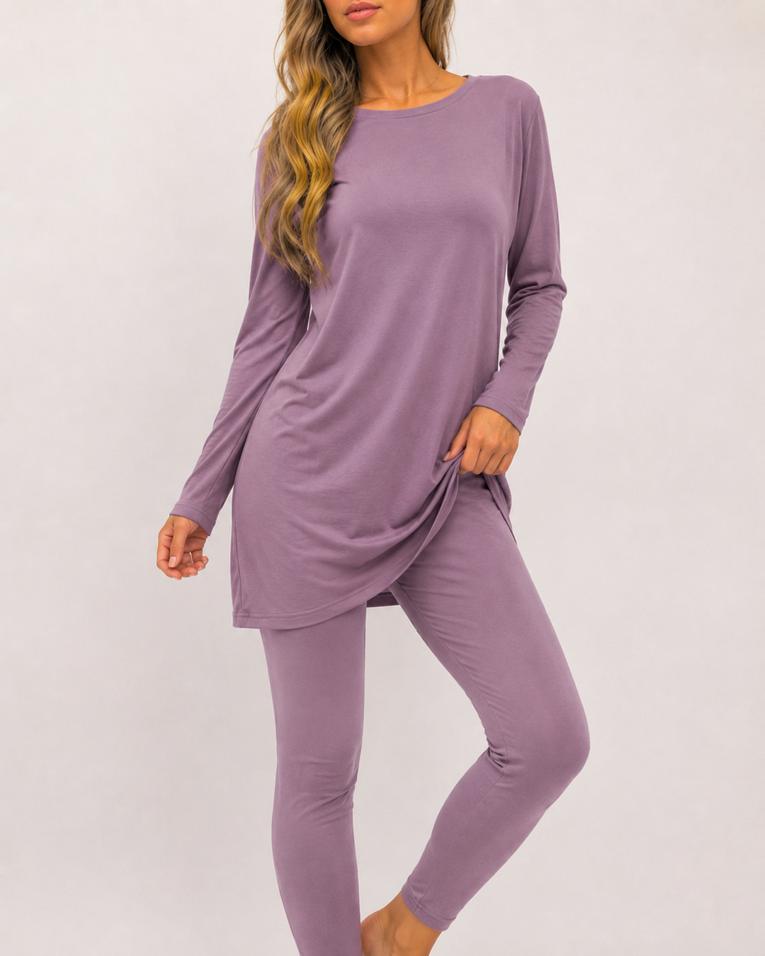 Women's Relaxed Long Sleeve Mini Dress