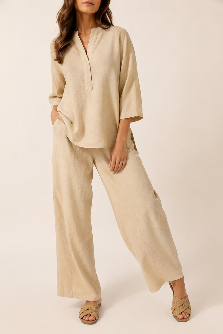 Women's Elegant Two Piece Top and Trouser Set