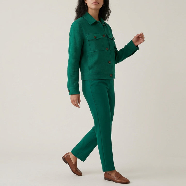 Women's Elegant Button Up Lightweight Jacket
