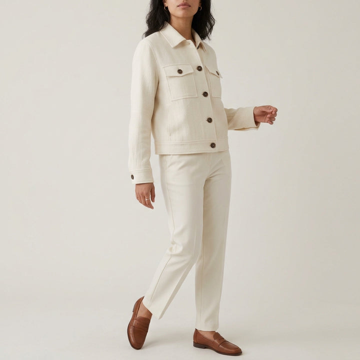 Women's Elegant Button Up Lightweight Jacket
