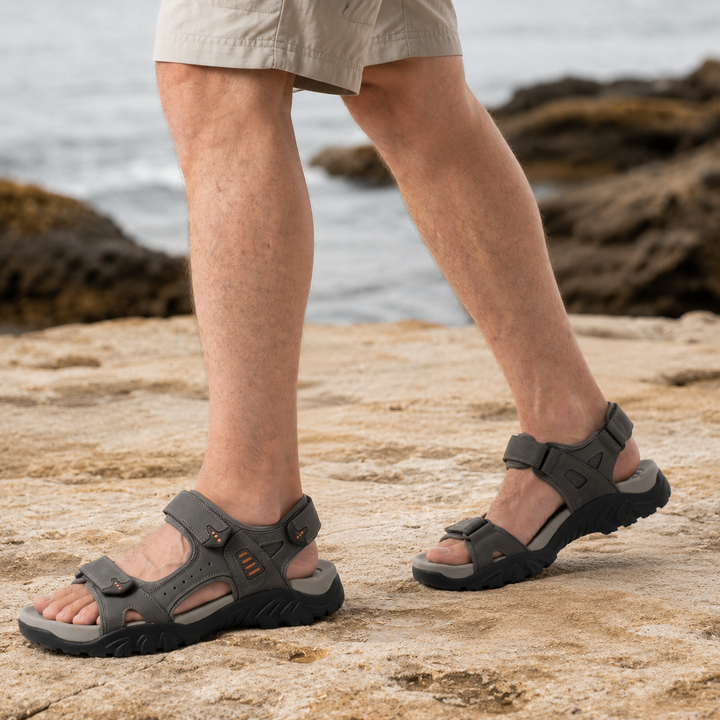 Men's Beach Walking Sandals with Adjustable Straps