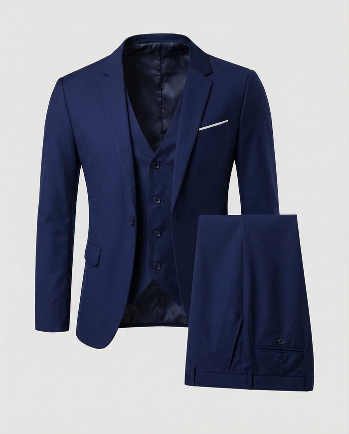 Men's Classic Three-Piece Wedding Suit Slim Fit