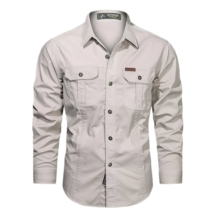 Men's Lightweight Utility Shirt with Flap Chest Pockets