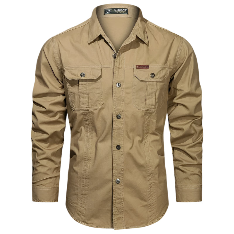 Men's Lightweight Utility Shirt with Flap Chest Pockets