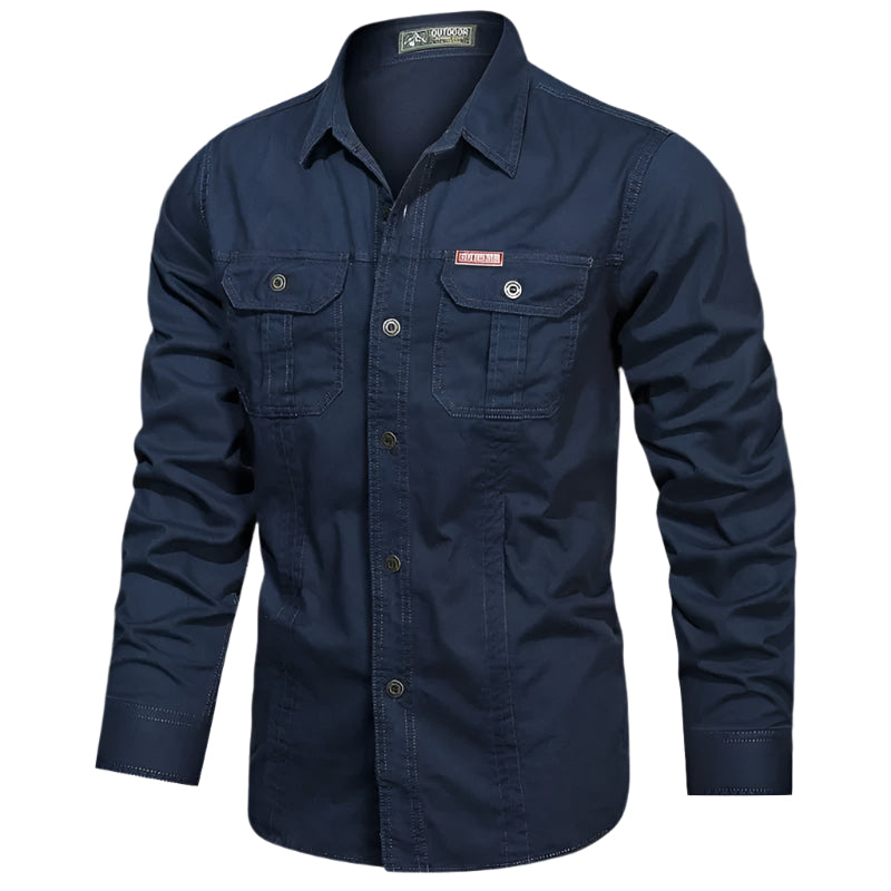 Men's Lightweight Utility Shirt with Flap Chest Pockets
