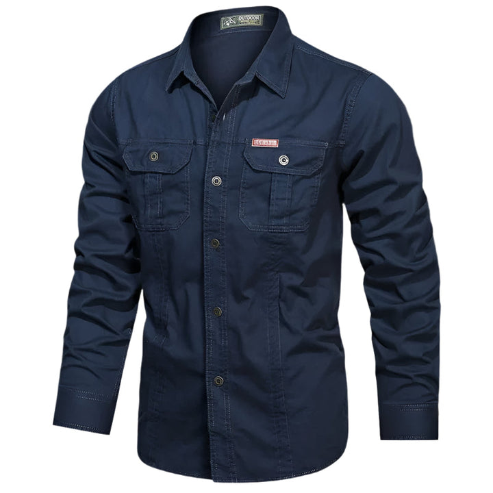 Men's Lightweight Utility Shirt with Flap Chest Pockets