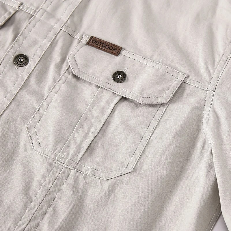 Men's Lightweight Utility Shirt with Flap Chest Pockets