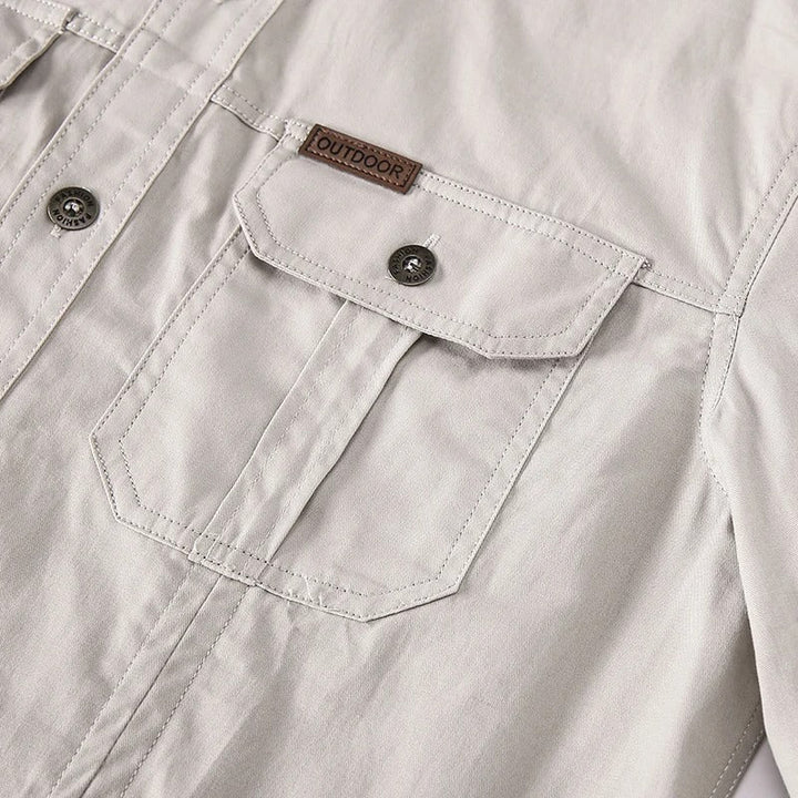 Men's Lightweight Utility Shirt with Flap Chest Pockets