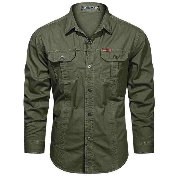 Men's Lightweight Utility Shirt with Flap Chest Pockets