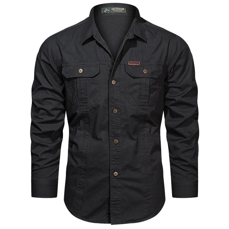 Men's Lightweight Utility Shirt with Flap Chest Pockets
