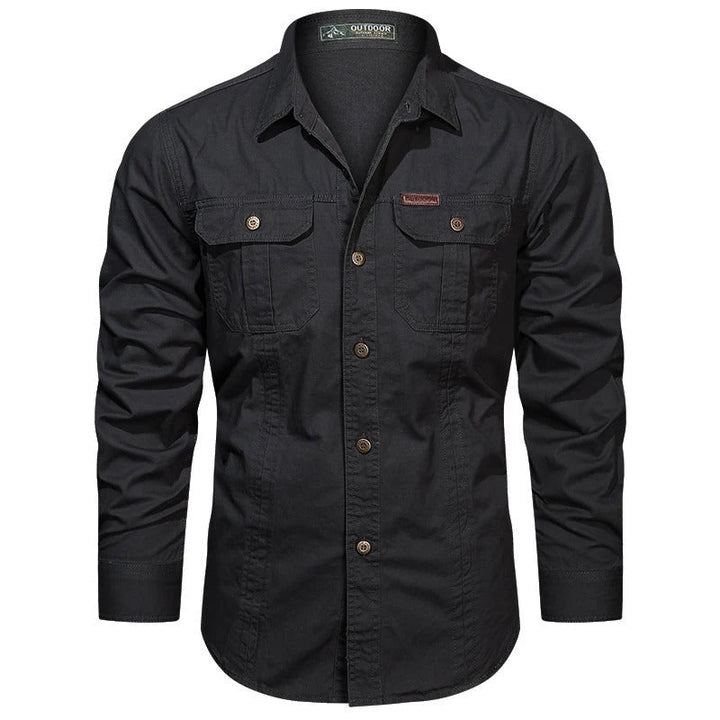 Men's Lightweight Utility Shirt with Flap Chest Pockets