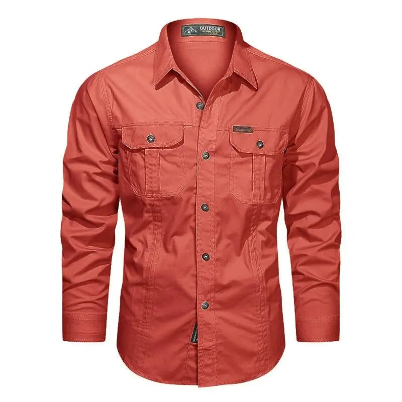 Men's Lightweight Utility Shirt with Flap Chest Pockets