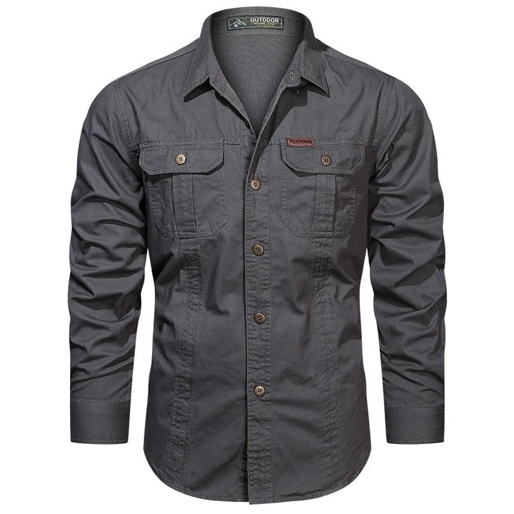 Men's Lightweight Utility Shirt with Flap Chest Pockets