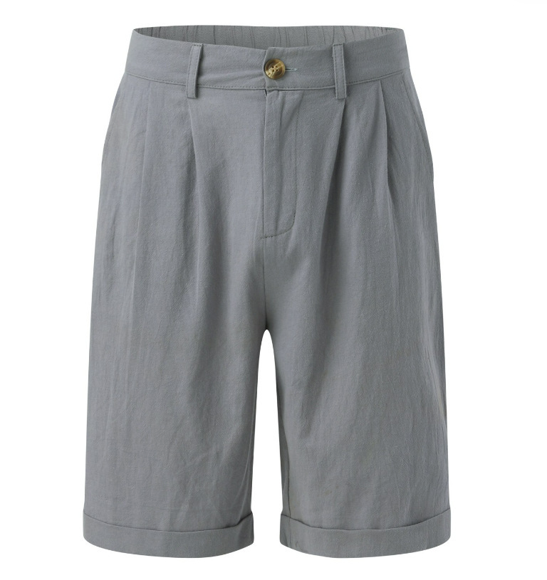 Men's Lightweight Pleated Cuffed Chino Shorts