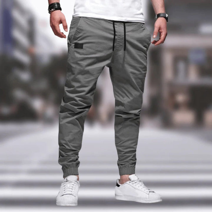 Men's Summer Relaxed Fit Cargo Joggers with Drawstring