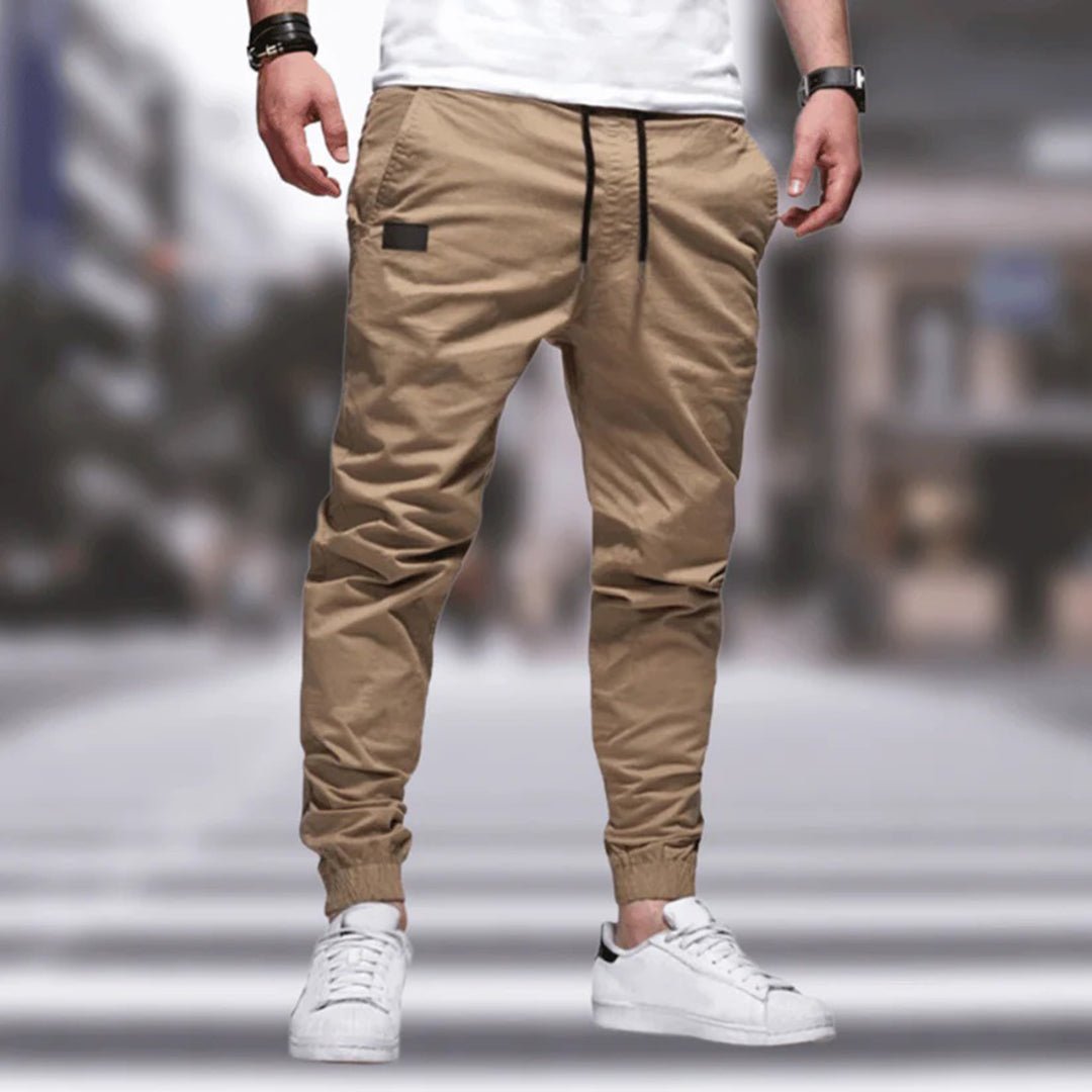 Men's Summer Relaxed Fit Cargo Joggers with Drawstring