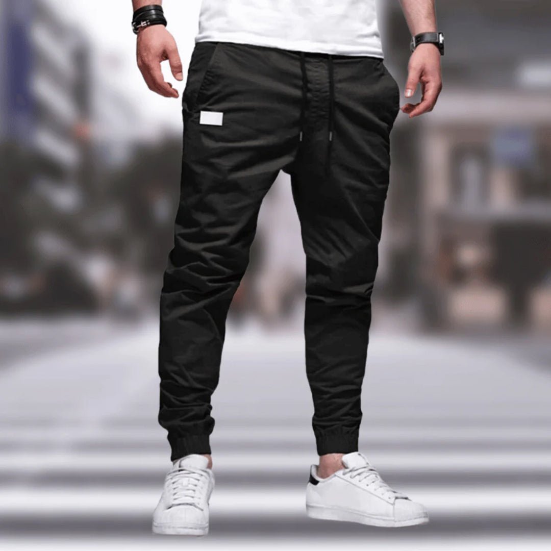 Men's Summer Relaxed Fit Cargo Joggers with Drawstring