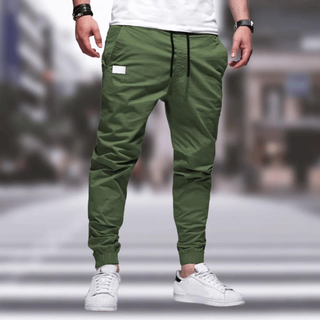 Men's Summer Relaxed Fit Cargo Joggers with Drawstring