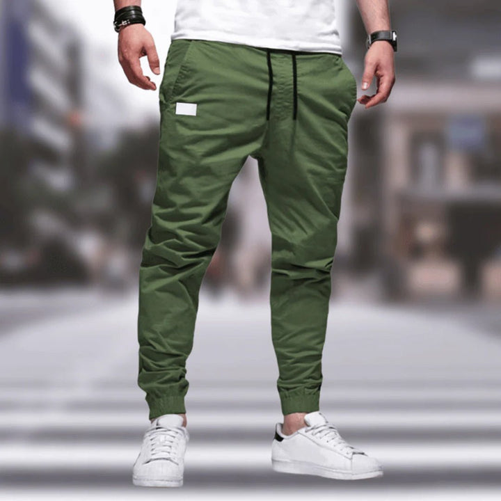 Men's Summer Relaxed Fit Cargo Joggers with Drawstring