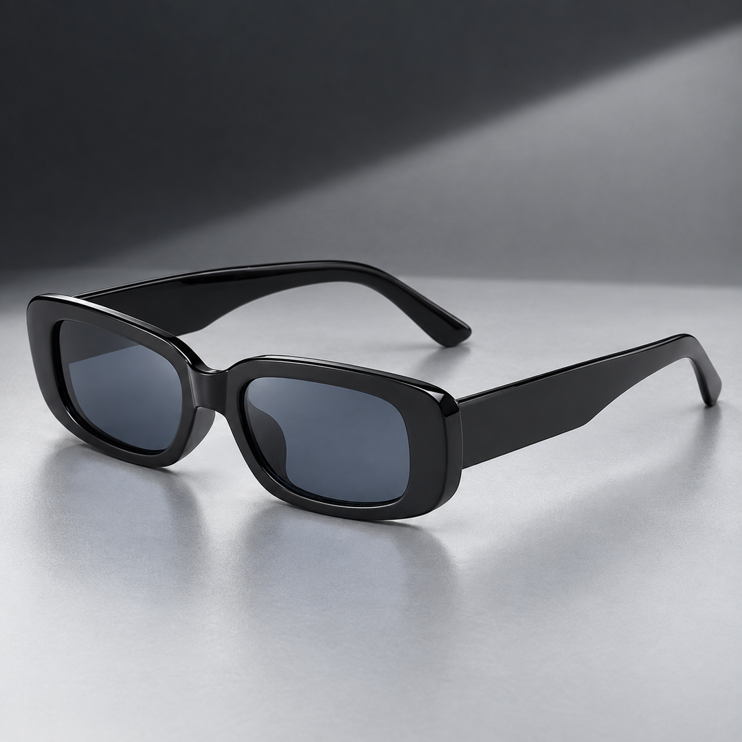 Men's Retro Narrow Rectangle UV400 Sunglasses