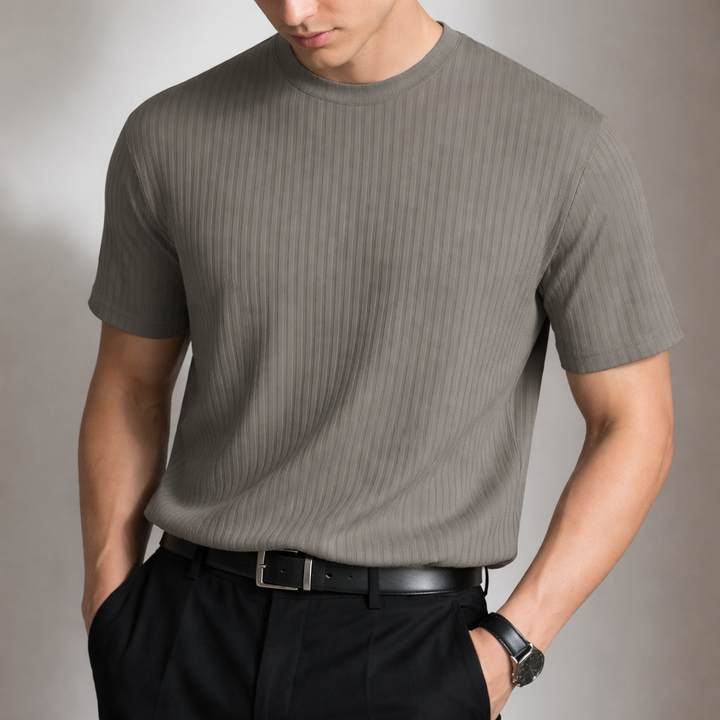 Men's Lightweight Ribbed Slim Fit T-Shirt