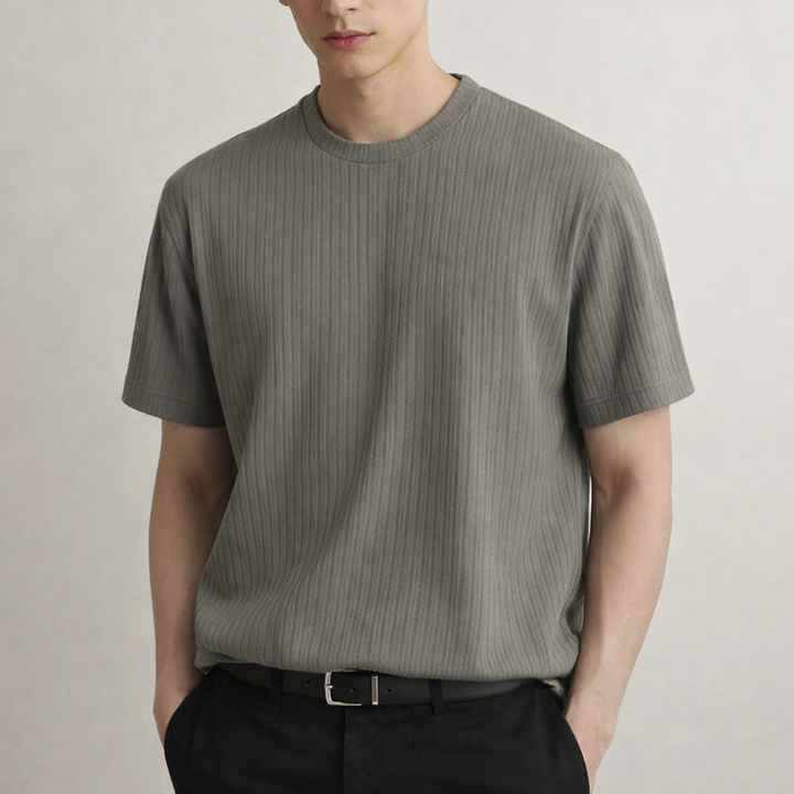 Men's Lightweight Ribbed Slim Fit T-Shirt