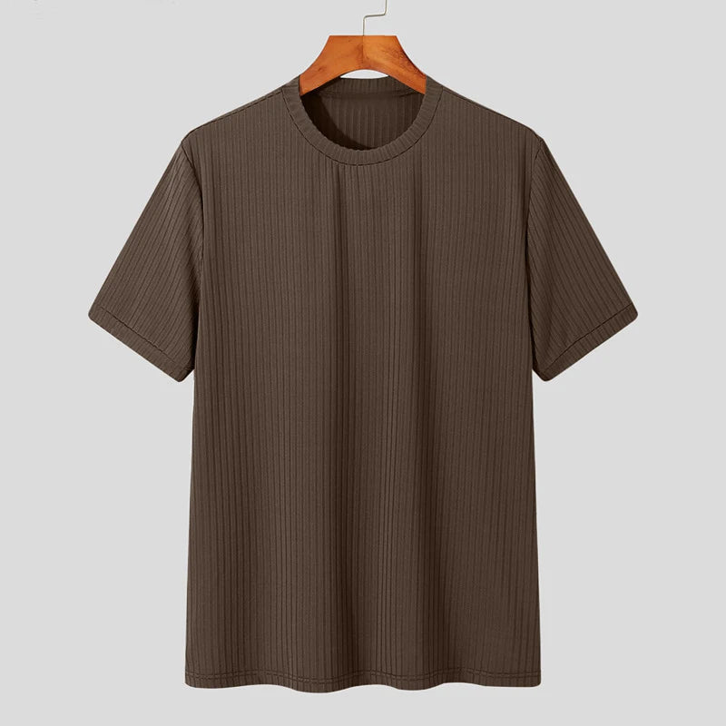 Men's Lightweight Ribbed Slim Fit T-Shirt