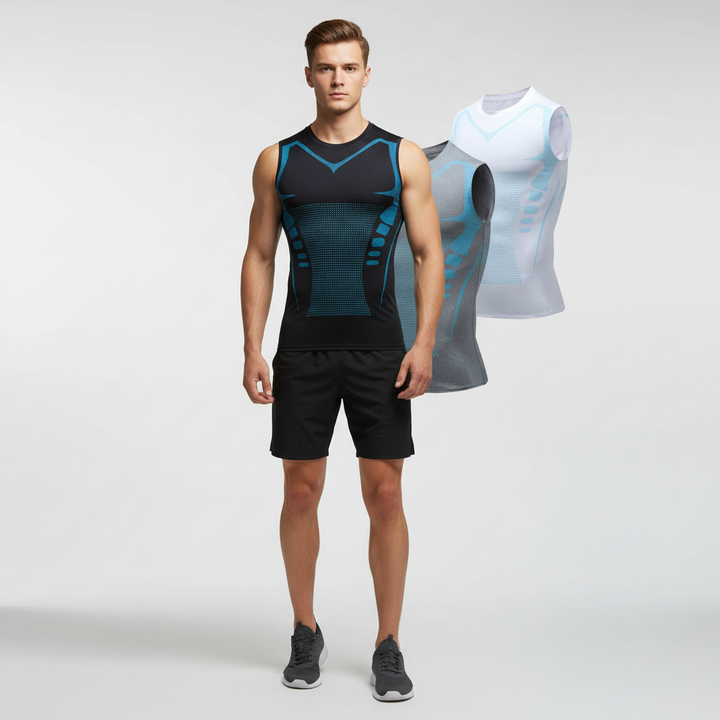 Men's Breathable Sleeveless Compression Gym Singlet