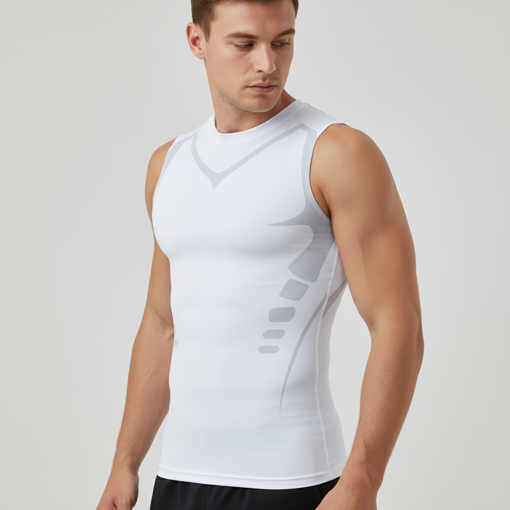 Men's Breathable Sleeveless Compression Gym Singlet