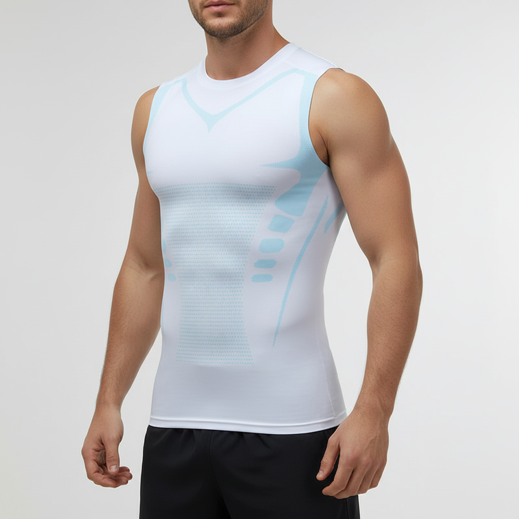 Men's Breathable Sleeveless Compression Gym Singlet