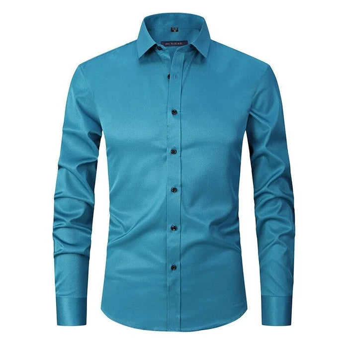 Men's Lightweight Slim Fit Long Sleeve Dress Shirt