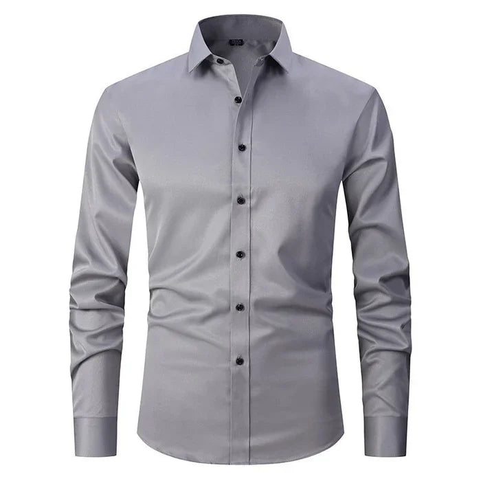 Men's Lightweight Slim Fit Long Sleeve Dress Shirt