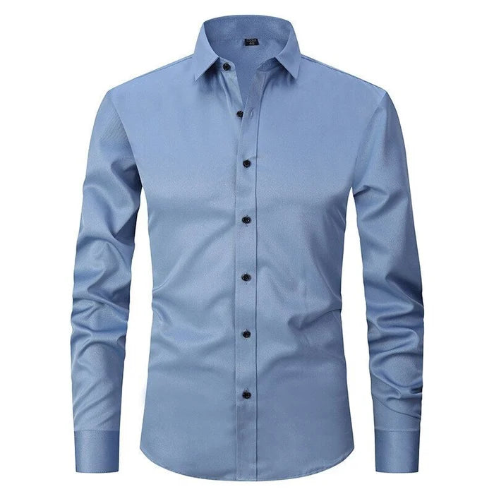 Men's Lightweight Slim Fit Long Sleeve Dress Shirt
