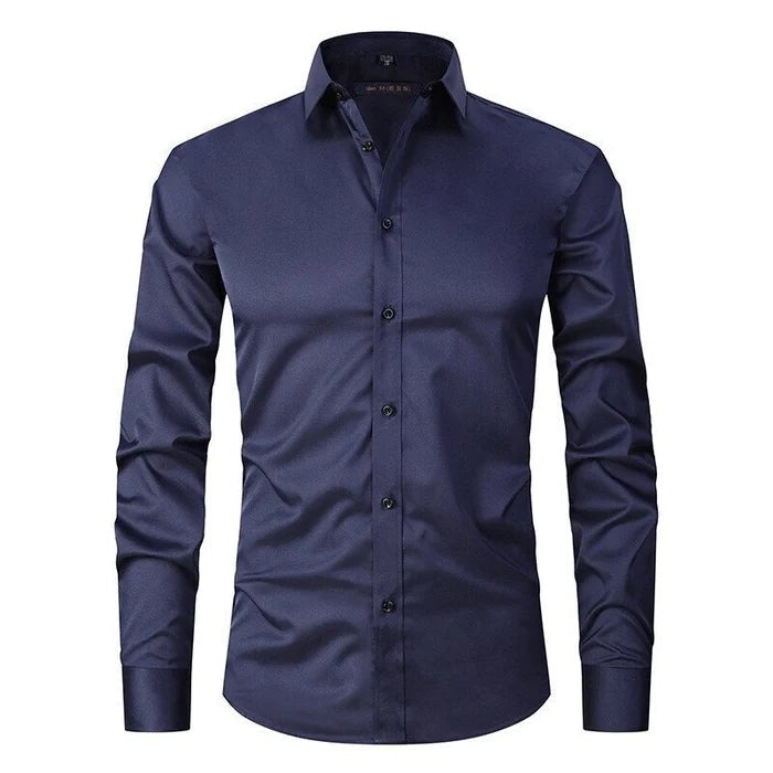 Men's Lightweight Slim Fit Long Sleeve Dress Shirt