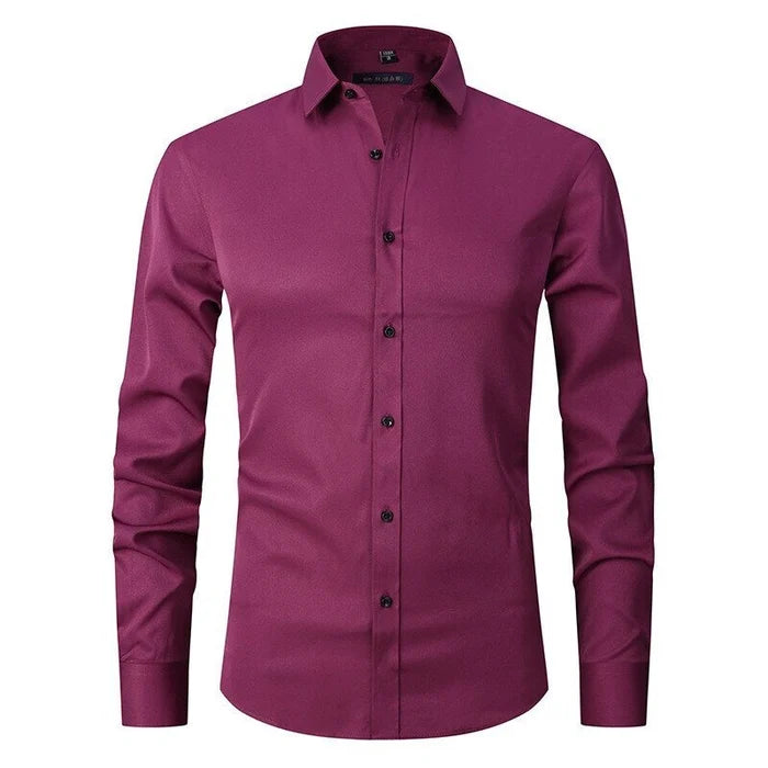 Men's Lightweight Slim Fit Long Sleeve Dress Shirt