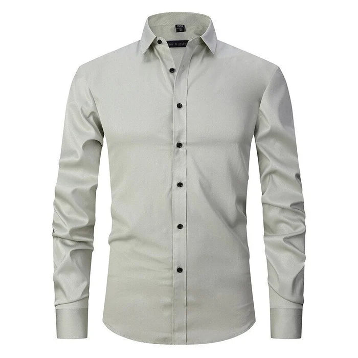 Men's Lightweight Slim Fit Long Sleeve Dress Shirt