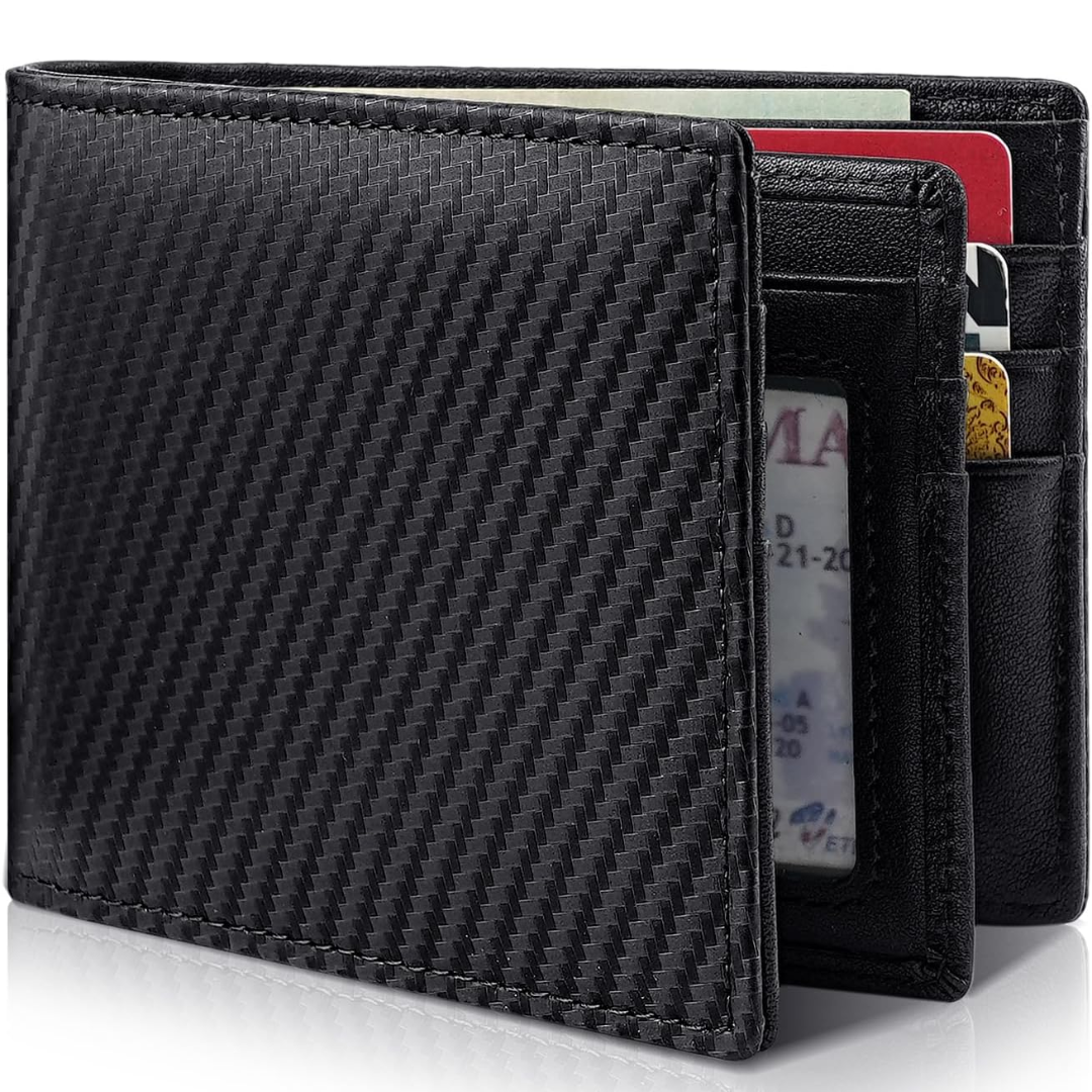 Men's RFID Bifold Travel Wallet with 13 Card Slots