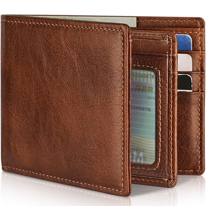 Men's RFID Bifold Travel Wallet with 13 Card Slots