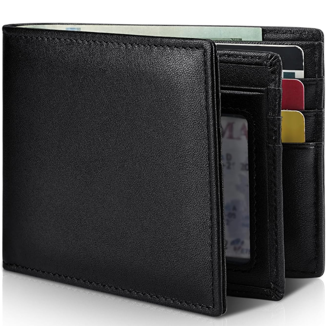 Men's RFID Bifold Travel Wallet with 13 Card Slots