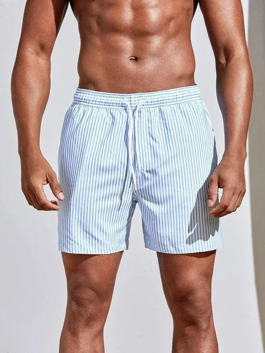 Men's Lightweight Pastel Stripe Swim Shorts