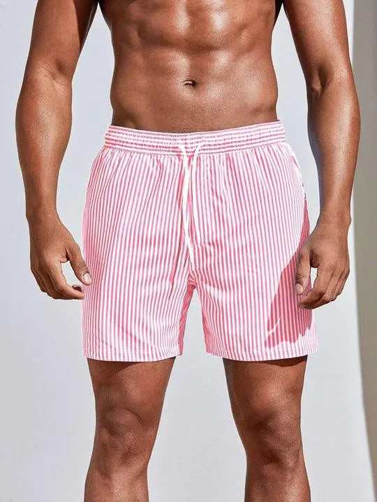 Men's Lightweight Pastel Stripe Swim Shorts