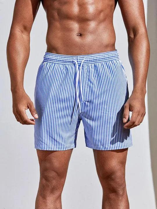 Men's Lightweight Pastel Stripe Swim Shorts