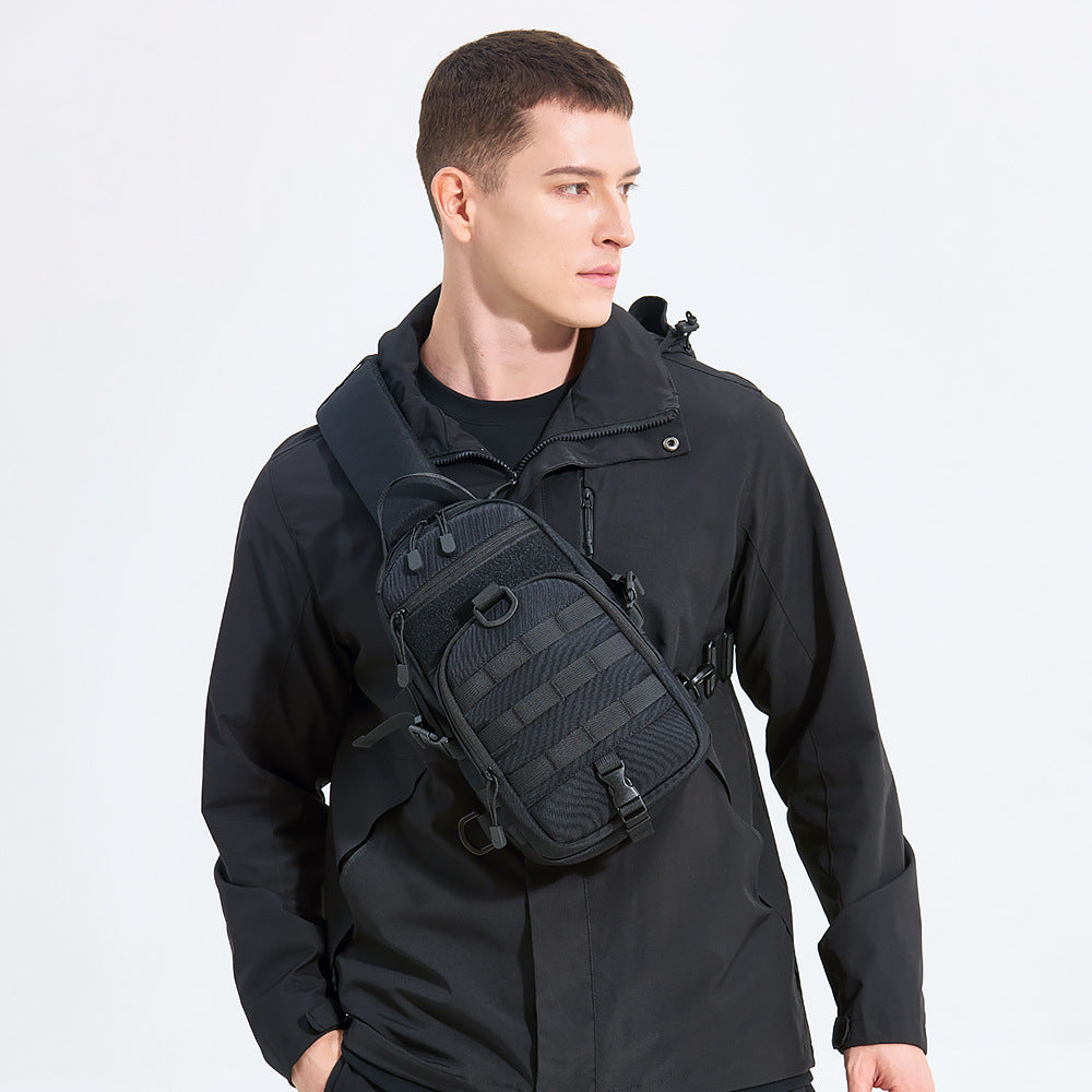 Men's Lightweight Tactical Sling Crossbody Bag in Black