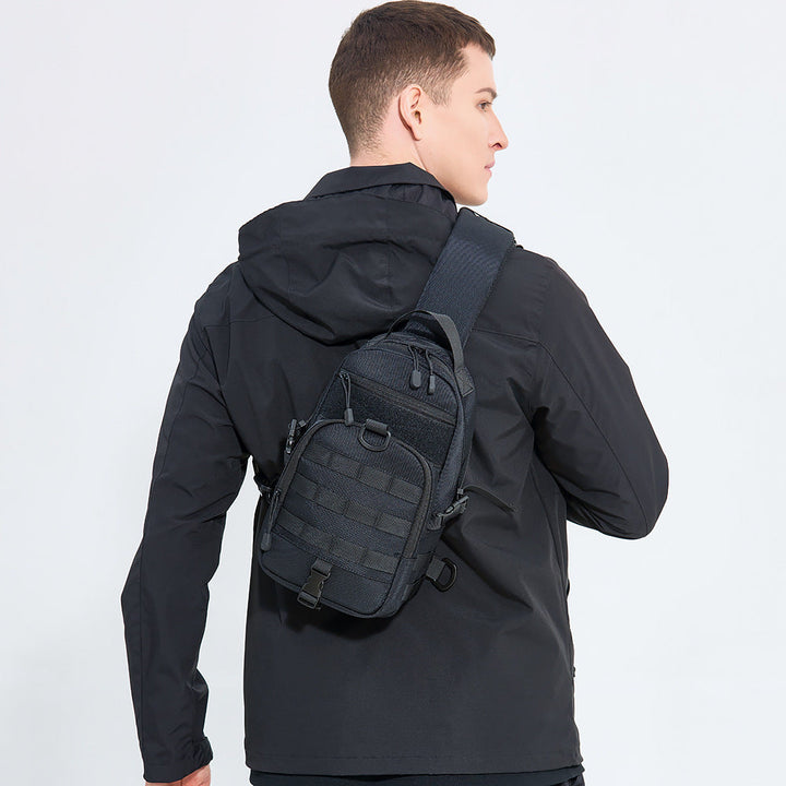 Men's Lightweight Tactical Sling Crossbody Bag in Black