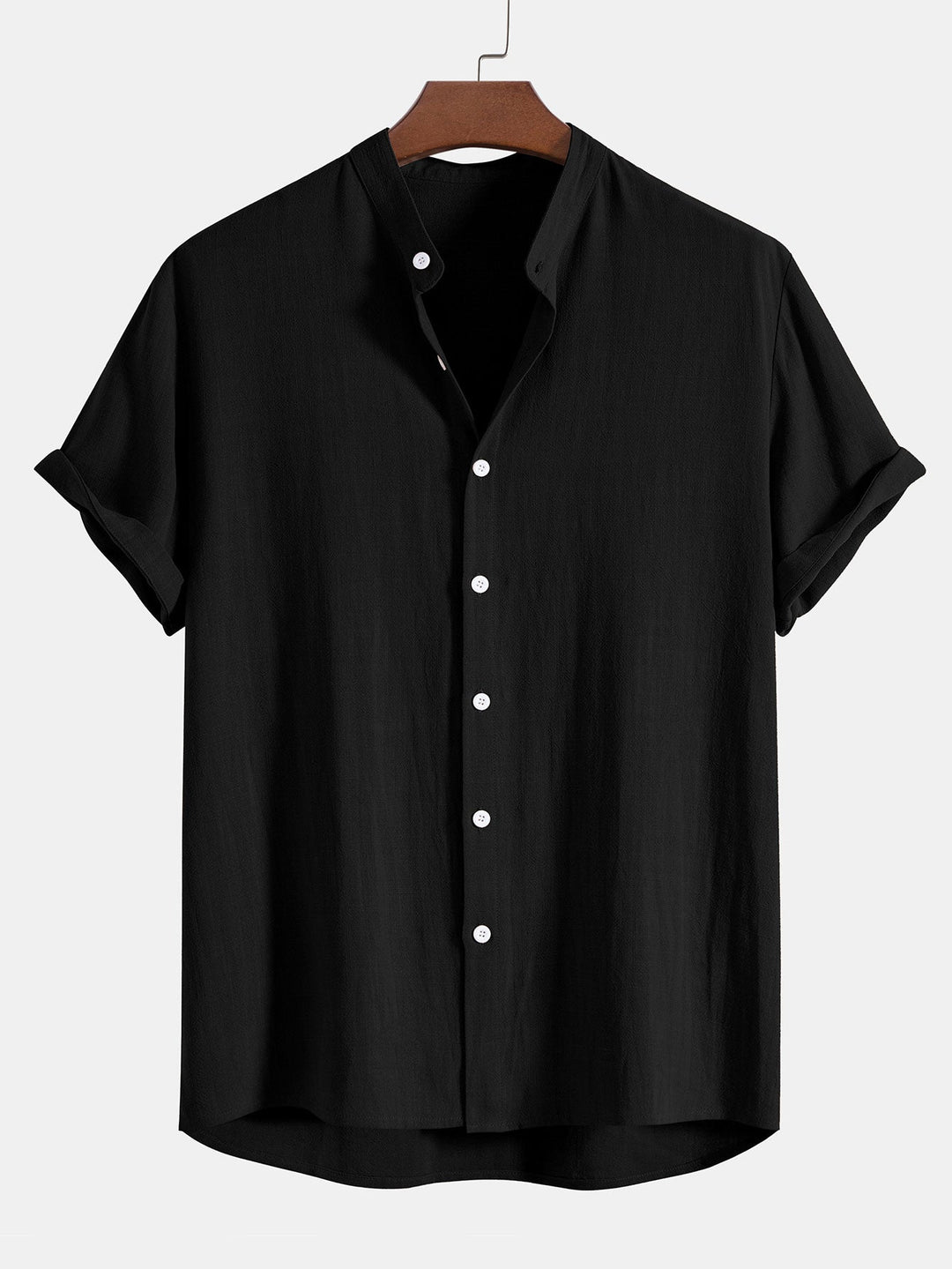 Men's Summer Short Sleeve Shirt and Linen-Look Pants Set
