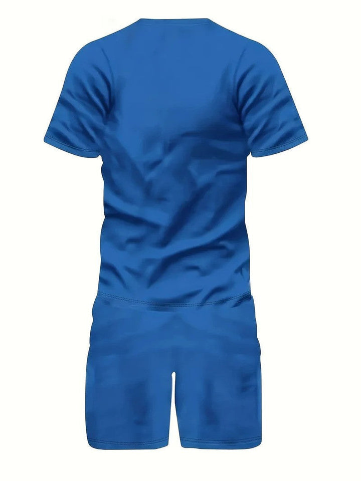 Men's Faith Print T-Shirt and Shorts Summer Set