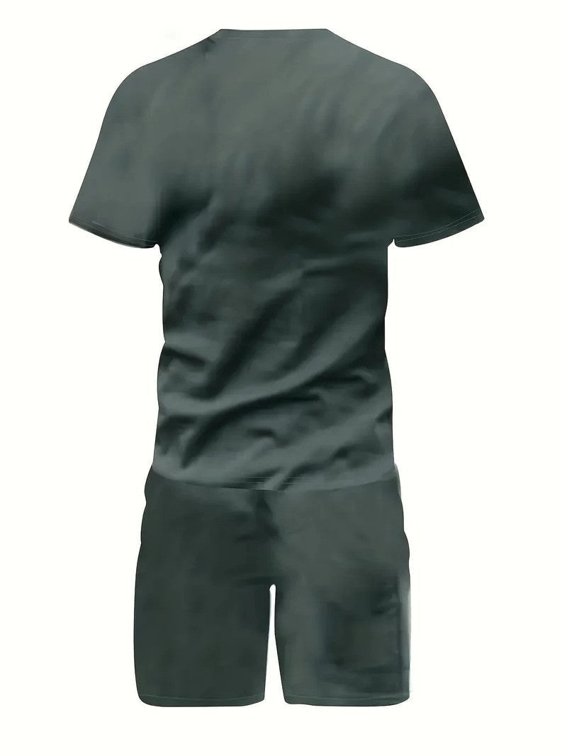 Men's Faith Print T-Shirt and Shorts Summer Set